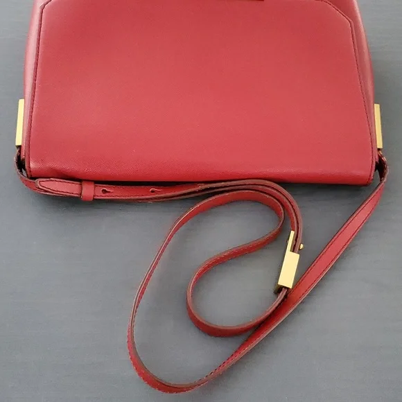 J. Crew Claremont Leather Crossbody bag in Desert Red